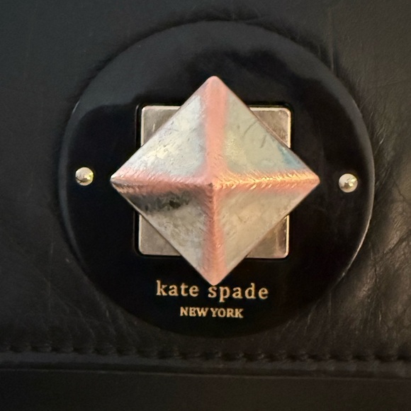 Kate Spade Varick Street Abbie Satchel Black Croc Embossed Leather Bag - Picture 3 of 10